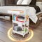 3 Tier Rolling Utility Cart with Drawer-Utility Cart Made of Multifunctional Storage Organizer